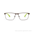 In-Stock Unisex Stylish Latest Rectangle Lightweight Metal Optical Frames Eyewear